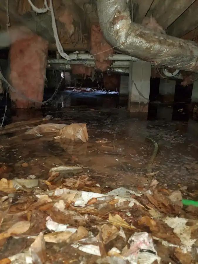 Crawl space flood assessment for Commercial Water Damage Restoration in Bee Cave